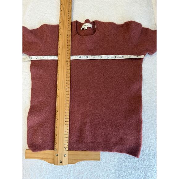 Vince 100% Cashmere Pullover Sweater rust Timeless soft warm fuzzy thick Sz-S - Picture 5 of 9